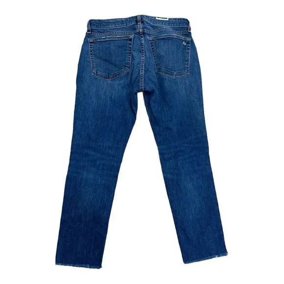 Rag & Bone Medium Wash Juni Distressed Boyfriend Jeans 26 - Picture 2 of 4